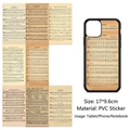 Retro music sheet PVC adhesive sticker for phone case decoration in vintage beige style - Vintage Sheet Music
