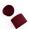 Two rolls of decorative burgundy crepe paper for DIY parties and floral arrangements - Burgundy