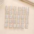 Set of 30 silver metal hollow dreadlock beads for African hair braiding DIY accessories - Silver 30Pcs