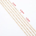 Catena a onde in acciaio inossidabile dorato per collane fai da te con maglie da 1,25 cm - 1 Metro/Confezione / B-Oro-1.25mm