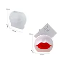 Lip shaped silicone storage box mold with 3D red lips design and white finish - Lip Storage Mold