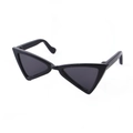 Modern black triangle frame pet sunglasses with dark lenses for stylish cats and dogs - Triangle Style Dark Lens