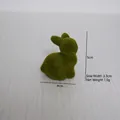 5cm green flocked moss Easter rabbit miniature for desktop landscape decoration - Green (5cm) Plastic
