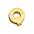 Polished 8mm gold-plated metal letter Q charm for DIY jewelry and keychain design - Letter-Q / 8mm (Inner Diameter)