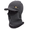 Passamontagna in maglia da uomo con cerniera, fodera in pile e scaldacollo invernale - Taglia Unica(58-63cm) / Grigio
