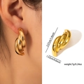 Gold Triple Hoop Wrapped Earrings ZJGE0707