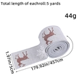 Cinta decorativa de Navidad con estampado de renos rollo de 5cm de ancho y 457cm largo - Estilo Alce Copo de Nieve (Y1-23) / 5cmx457cm / Gris