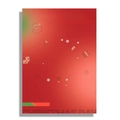 Thick red Christmas wrapping paper with gold foil stamping and festive snowflake motifs - Christmas Bronzing Type A Red (Merry Christmas)