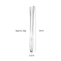Polished silver 24cm stainless steel food tong with 56g weight and non-slip handle - 24cm / Silver