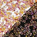 6x8mm yellow and purple tulip petal glass beads for DIY hairpins and jewelry making - Purple-Yellow Gradient