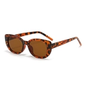 Lunettes de soleil œil-de-chat rétro avec monture écaille et verres teintés marron - Monture Écaille