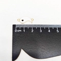 White and gold Yin Yang Tai Chi fish alloy jewelry connector charm, 1.5cm length pendant - Gold White Double Loop 10*18mm