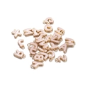 Colgantes de letras en esmalte rosa con bordes dorados para joyas de pulsera DIY - Letra A / Letras Rosas