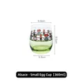 Alsatian folklore 360ml egg-shaped glass with green gradient base and traditional figures - 360ml/Green Base