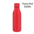 550ml flame red stainless steel cola bottle with matte anti-slip coating finish - Powder Coating Flame Red