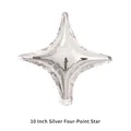 Ballon étoile à quatre branches en aluminium argenté de 10 pouces pour décor de fête - 10" / Argent
