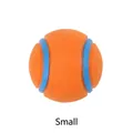 Small high-elasticity orange pet toy ball with blue stripes and textured rubber surface - Small 5cm 2-Stripe Orange Ball