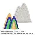 Mountain shape silicone mold with colorful mountain sample for cake and chocolate decor - 2# Large Mountain Peak / Gray