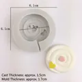 Detailed size specifications of spiral silicone mold for DIY cake and candle crafting - Marshmallow Style