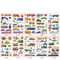 Detailed set of 10 waterproof cartoon vehicle temporary tattoos for children kids - Traffic FA Series