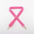 Adjustable pink woven nylon shoulder strap with gold metal buckles for cross-body bags - Light Pink