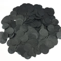 Vibrant black round paper confetti for birthday party decorations and balloon fillers - 10g/Pack / Black