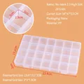 Transparent 28-compartment plastic storage box with 23.4x13.2x2cm dimensions for small parts - 2.0 High Slot 28-Compartment No Hook (22.5x13.5x2cm)