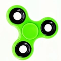 Green three-arm fidget spinner with black precision bearings on a white background - Classic Green with Iron Weight