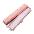 Pink marble pattern jewelry box with ribbon bow, 20x4x2.2cm long rectangle gift box - Pink Long Necklace Box (4x20x2.2cm)