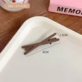 Brown matte X-shaped hair clip for women with 6cm length and minimalist design - 12# X-Shape Duckbill Clip (Dark Coffee)