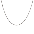 Classic silver stainless steel rope chain necklace for women and men, minimalist style - Rope Chain 60cm / Steel