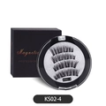 Magnetic fake eyelashes kit KS02-4 with 4 pairs of 3D dense lashes in a sleek black box - KS02-4