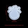 Translucent octopus quicksand silicone mold for DIY resin keychain pendants 65x60mm - Octopus Quicksand Mold LS#27