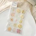 Transparent wax seal style resin stickers in 15 shapes for diary and envelope decor - Evening Breeze Yellow
