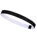 Elastic sports headband featuring black camouflage texture and white stretch lining - Graffiti Grey