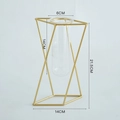 Vaso geometrico moderno dorato con tubo in vetro per decorazioni idroponiche - Vaso a Rombo Alto / Oro