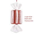 Red and white glitter candy hanging ornament, 55cm large Christmas decor piece - 55CM Square Glitter
