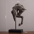 Sculpture de tête de cheval en bronze moderne sur socle noir, hauteur 43cm pour déco - Ornement de Tête de Cheval Général