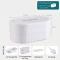 Set bac à glaçons blanc empilable 72 compartiments avec réservoir et pelle - Fond dur blanc 2 couches 72 grilles avec boîte de rangement et pelle