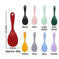 Minimalist silicone rice paddle available in nine colors with measurements and long handle - Rice Spoon / Red