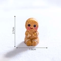 Miniature resin gingerbread man ornament for Christmas DIY snow scene 2.7x1.6cm - 7# Sitting Gingerbread Man