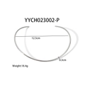 Polished stainless steel choker detail showing 12.5cm diameter and 0.3cm thickness - 12.5cm Minimalist Fine Silver Choker (YYCH023002-P)