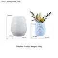 Stampo in silicone per vaso a nido d'ape fai-da-te con dimensioni e vista del prodotto finito - Stampo per Vaso a Nido d'Ape