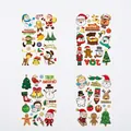 Set of 4 waterproof Christmas nativity theme temporary tattoos with cartoon holiday icons - WE Series Christmas Gold Stamping Tattoos