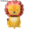 Cartoon lion foil balloon for party decor 75x48.5cm with realistic metallic texture - Lion