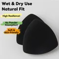 Dual-use black triangular makeup sponges with high-density foam and matte finish - Black Pineapple Puff-2pcs