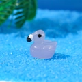 Luminous miniature flamingo resin duck figurine in translucent purple for micro landscape - Purple