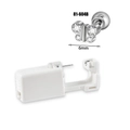 Disposable ear piercing kit with silver butterfly cubic zirconia stud 6mm 81-604B - Steel 6mm White Crystal Butterfly