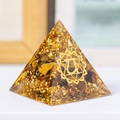 Lamina D'oro Con Occhio Di Tigre E Rune (3 Cm)