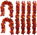 Artificial black and dark red maple leaf vine decoration for Halloween indoor festive decor - C-Color Maple Leaf